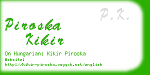 piroska kikir business card